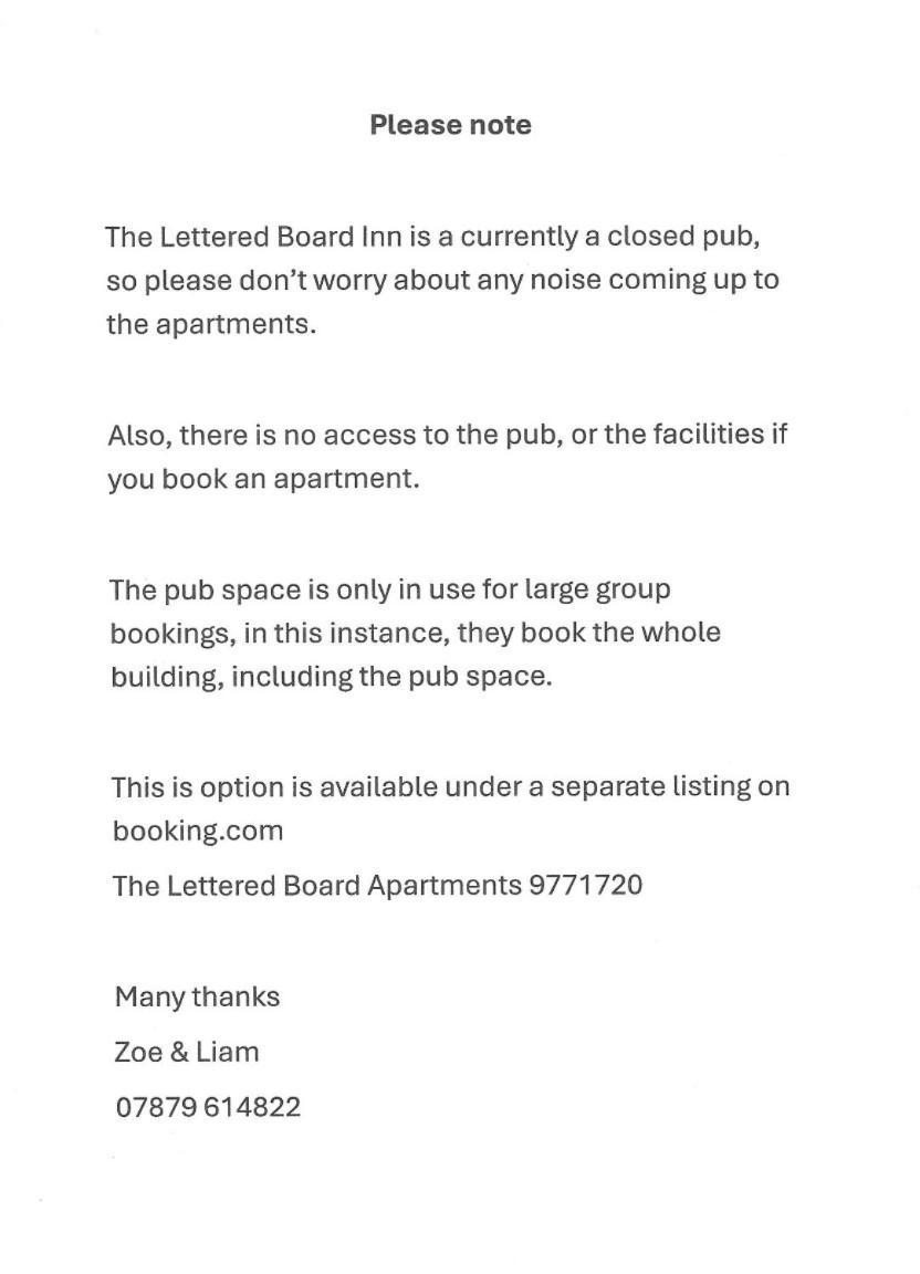 Lettered Board Apartments 1, 2 & 3 Pickering Bagian luar foto